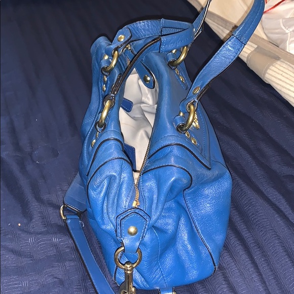 Coach blue/turquoise handbag - Picture 2 of 5